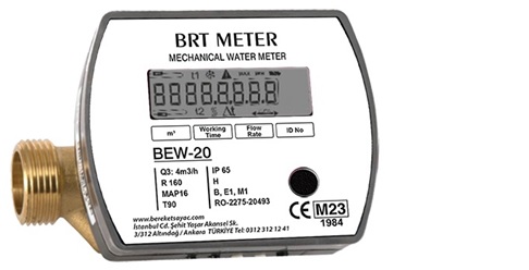 Brt Meter DN 20 M-Bus Çıkışlı Dijital Sıcak Su Sayacı 2025
