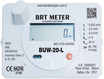 Brt Meter Lora Haberleşmeli Ultrasonik Kalorimetre Isı Sayacı 2026